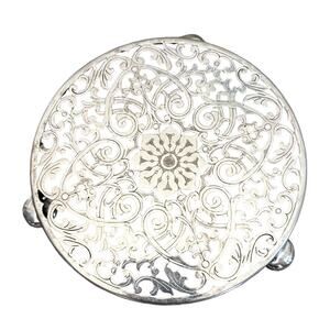Vintage EPNS Manco Plate Silver Plate  Ornate Reticulated Trivet